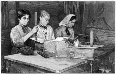 Filling Cartridges with Dynamite Powder at Isleten, Near Fluelen, Switzerland