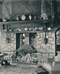Fireplace in the Library of Mr. Louis C. Tiffany, 1897