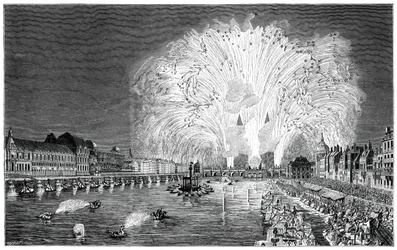 Fireworks On The Bridge, Paris, 1754