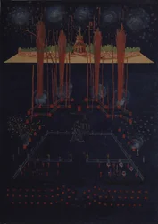 Fireworks and illumination on February 10, 1742, mid-18th century.