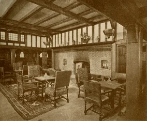 First Class Smoking-Room in the Cunard Liner Franconia