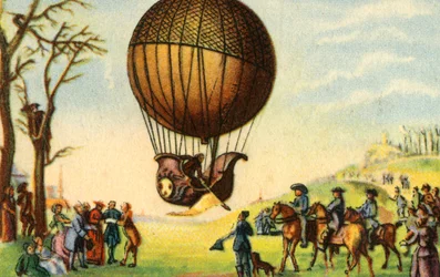 First Manned Ascent of a Hydrogen Balloon, Paris, France, 1 December 1783