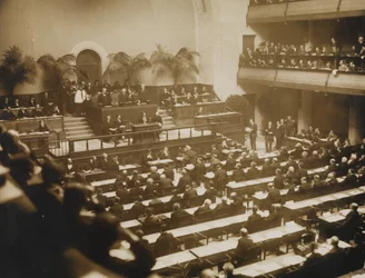 First meeting of the League of Nations, November 15, 1920 in Geneva, 1920.