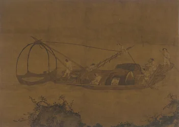 Fishermen Raising a Net