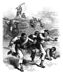 Flight of Black Union Soldiers from Fort Pillow, Tennessee, American Civil War