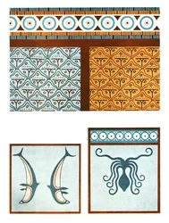 Floor Paintings in the Palace at Tiryns, Greece