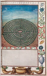 Florilegium: Page 15 Recto Maze Garden, 1608