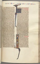 Esther, Historiated Initial, Two Seated Male Figures, c. 1275-1300