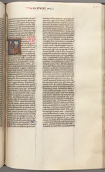 Hosea, Historiated Initial V, Hosea Preaching to Three Men