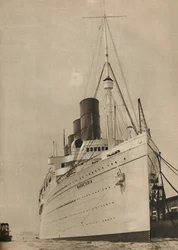 Former Queen of the Ocean, R.M.S. Mauretania of the Cunard White Star Line, 1936