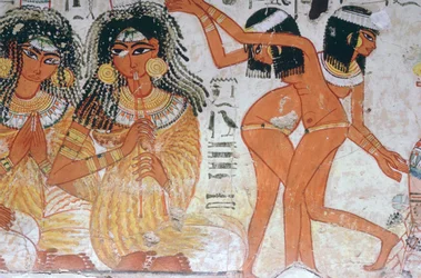 Fragment of wall painting from the tomb of Nebamun, Thebes, Egypt, 18th Dynasty, c1350 BC