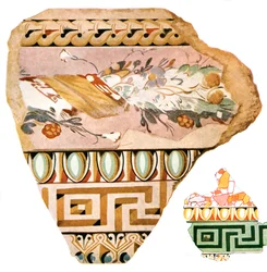 Fragments of Decoration from Delos, Greece, 1928