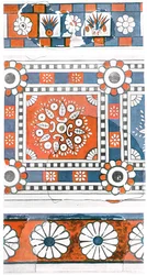 Fragments of Mural Paintings, Palace of Tukulti-Ninurta I, Kar-Tukulti-Ninurta, Assyria, 1928