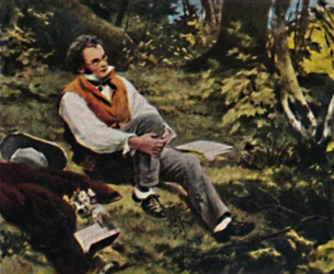 Franz Schubert 1797-1828 - Painting by J. Schmid