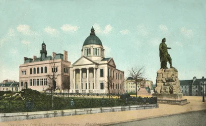 Free Library Free S Church & Wallace Statue - Aberdeen, 1900s