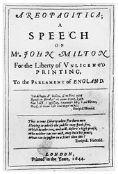 Freedom of the Press: Title Page from the Areopagitica by John Milton