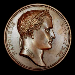 French Bronze Medallion with Bust of Napoleon