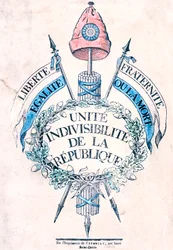 French Revolution 1789: Allegorical emblem of the Republic