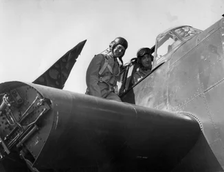 French aviation personnel being trained at the naval air station, Quonset, Rhode Island, USA, 1951