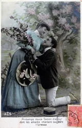French Romantic Postcard