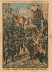 French Troops Are Welcomed Enthusiastically by the Serbs