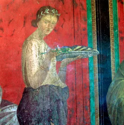Fresco Detail, Initiate Making an Offering