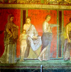 Fresco from the Villa of the Mysteries, Pompeii, Italy