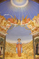 Fresco in the Visitation Church, Ein Kerem, Israel