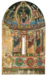 Fresco in the Church of Santa Maria de Taüll, Catalonia, Spain