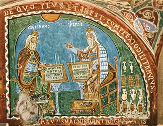 Fresco in the crypt of the Cathedral, Anagni, Italy