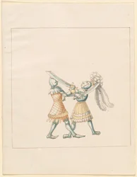 Freydal, The Book of Jousts and Tournament of Emperor Maximilian I: Combats...Plate 154, c. 1515