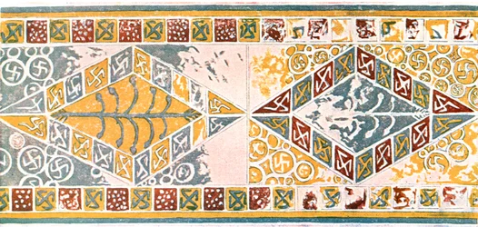 Frieze in the church at Saint-Pierre-de-Clages, Switzerland