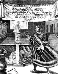 Frontispiece of Magia Naturalis by Johannes Baptista della Porta