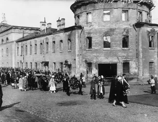 Funeral Procession of the Poet Alexander Blok, Petrograd, Russia