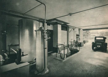 Garage of a Private House at Garches, near Paris. Architects, Le Corbusier and Pierre Jeanneret