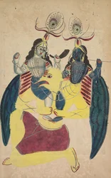 Garuda Carrying Balarama and Krishna