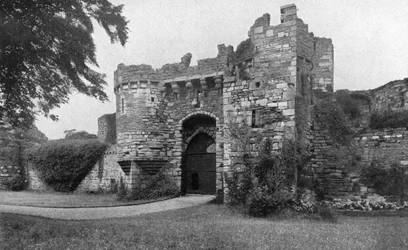 Gateway to Beaumaris Castle, Anglesey, Wales