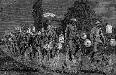 Gathering of the UK Cycling Clubs at Castle Inn, Woodford, Essex, 1 June 1889