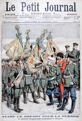 General Dragomirov Kisses the Flag Before Troops Depart for the Russo-Japanese War, 1904