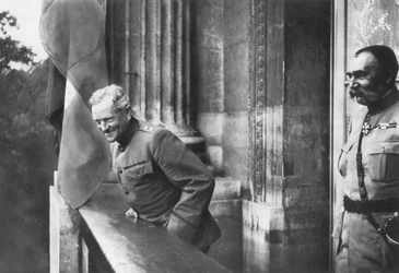 General Pershing on the Balcony of the Hotel Crillon, Paris, First World War