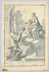Genuflecting Priest