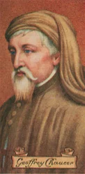 Geoffrey Chaucer, taken from a series of cigarette cards