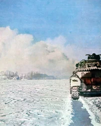 German Tank Fighting in the Snow, Russia, January 1943