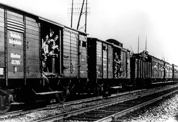German Troops Arriving by Train, Paris