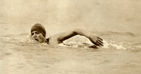 Gertrude Ederle, first woman to swim the Channel, 1926, 1935