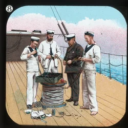 Getting Electric Light Ready -- H.M.S. Edinburgh