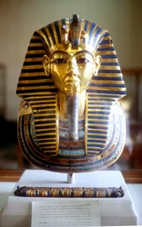 Gold and Lapis Lazuli Funerary Mask of Tutankhamun, mid 14th century BC