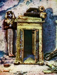 Golden shrine in the antechamber of Tutankhamun
