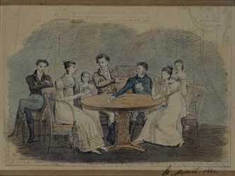 Golitsyn Family at the Table, 1820