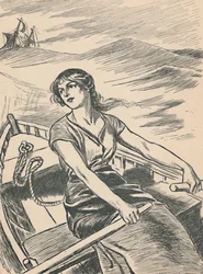 Grace Darling Rows Out To The Wreck, c1907